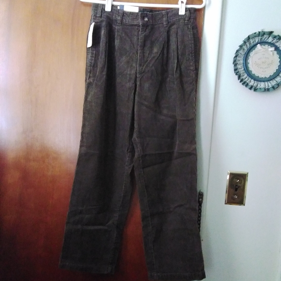Club Room Olive Corduroy Pants 4 Husky 